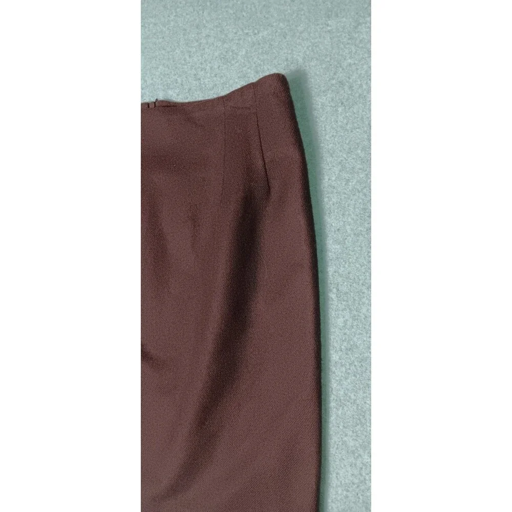 VTG JG Hook 100% Wool Pencil Skirt 8P Chocolate Brown Old Money Preppy Academia